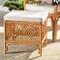 Bali & Pari Materra Modern bohemian Natural Brown Rattan Footstool 239-13578-ZORO - alternate 2